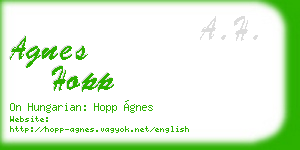 agnes hopp business card
